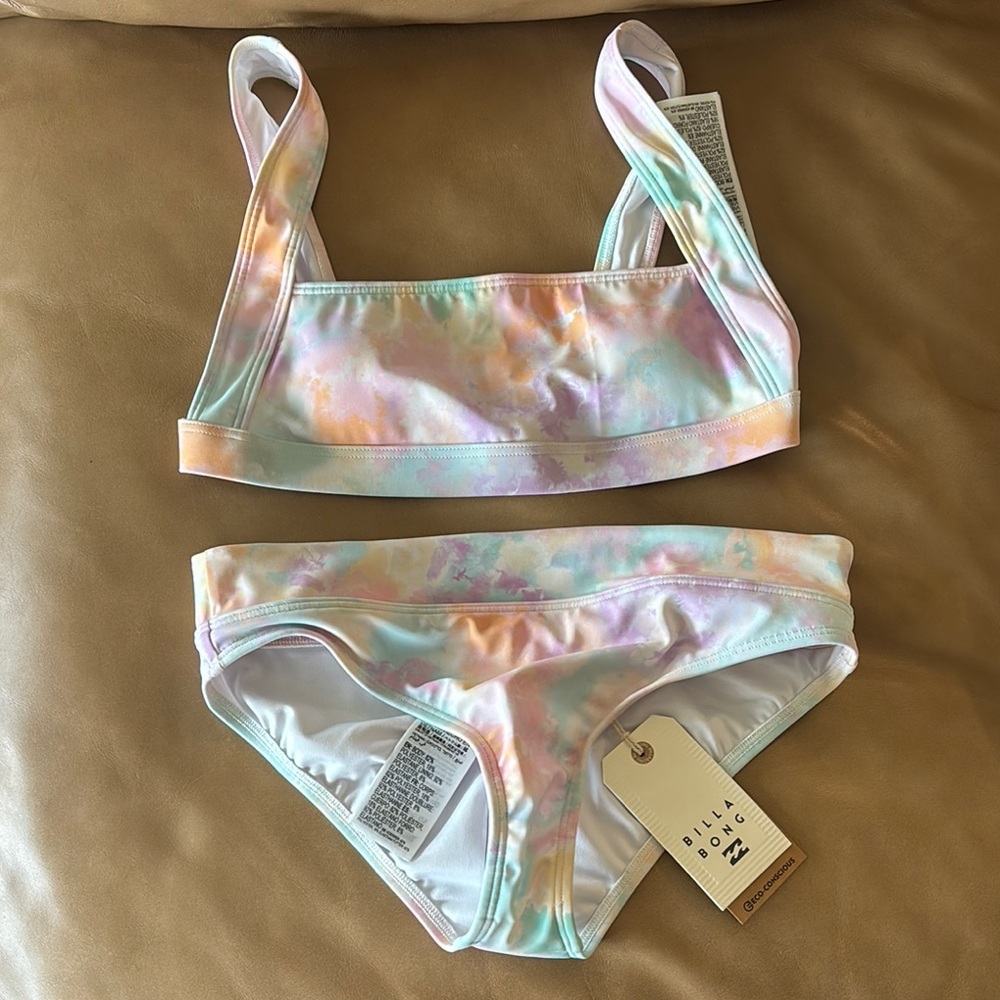 NWT Billabong Grils Size 14 Bikini multi-color